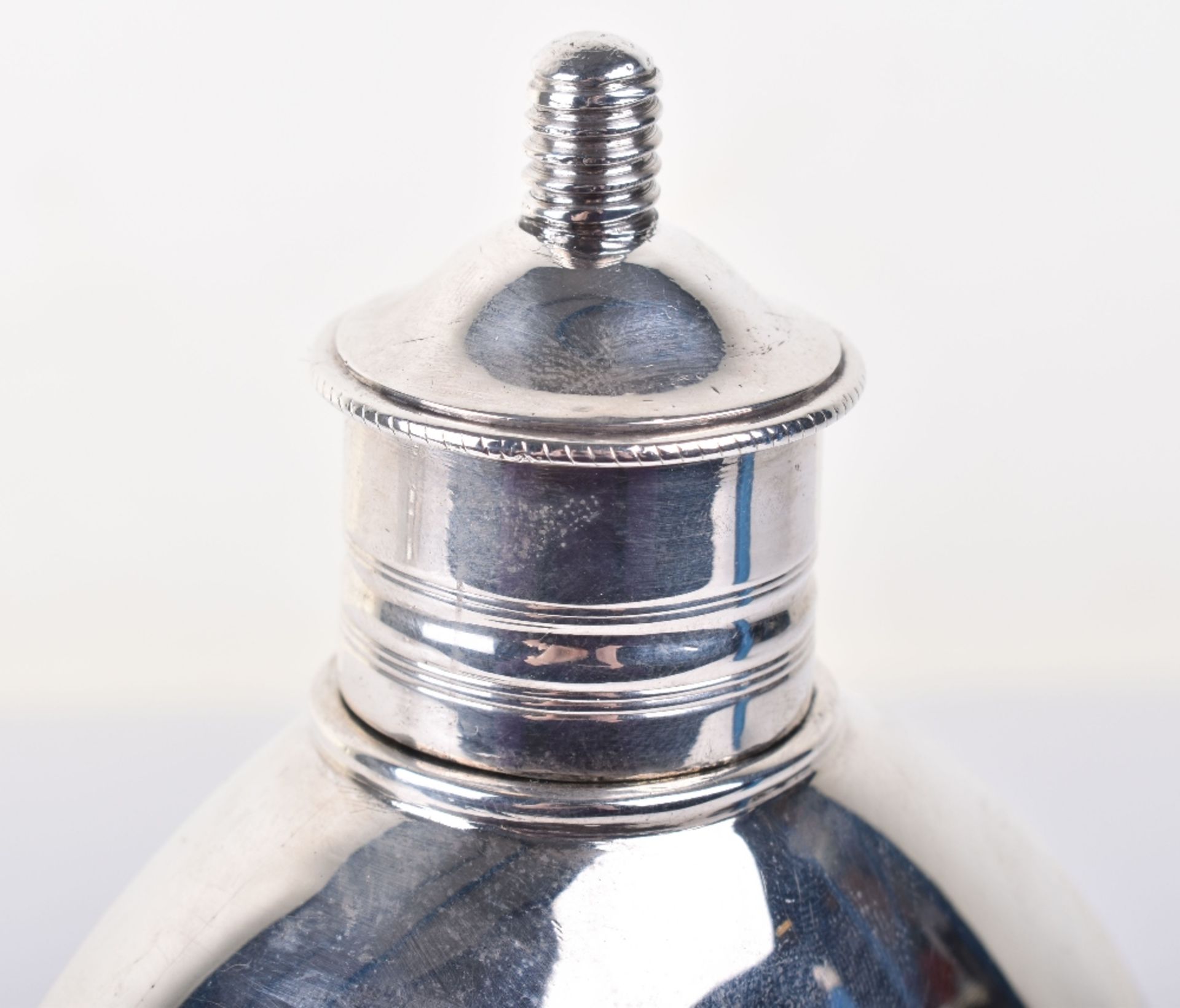 A George III large silver flask, by Simon Adams II, 1814 - Image 3 of 7