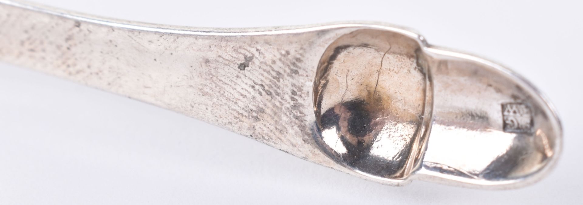 A pair of pretty silver acorn George III sugar tongs, by Samuel Godbehere & Edward Wigan - Image 6 of 8