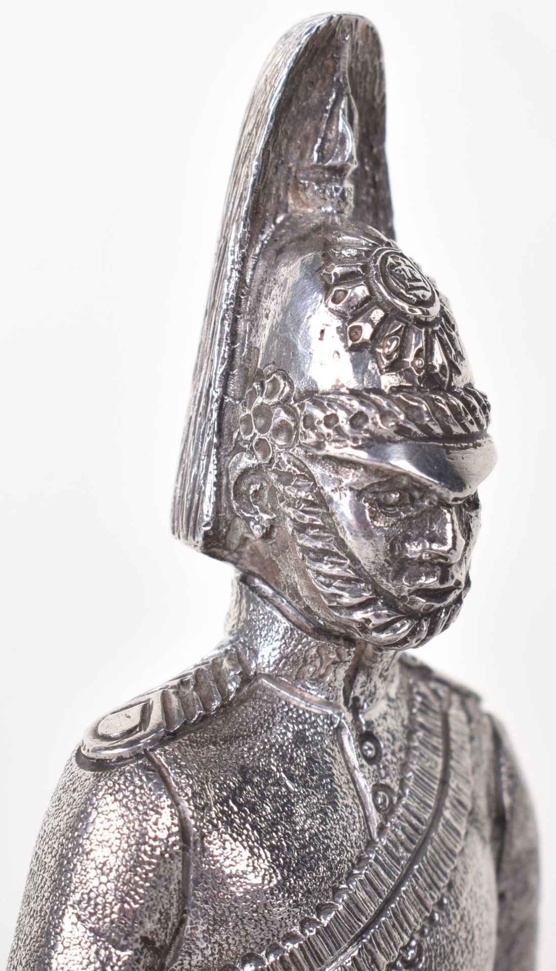 A 20th century silver model of a Royal Dragoon Guard, London 1986 - Image 5 of 7
