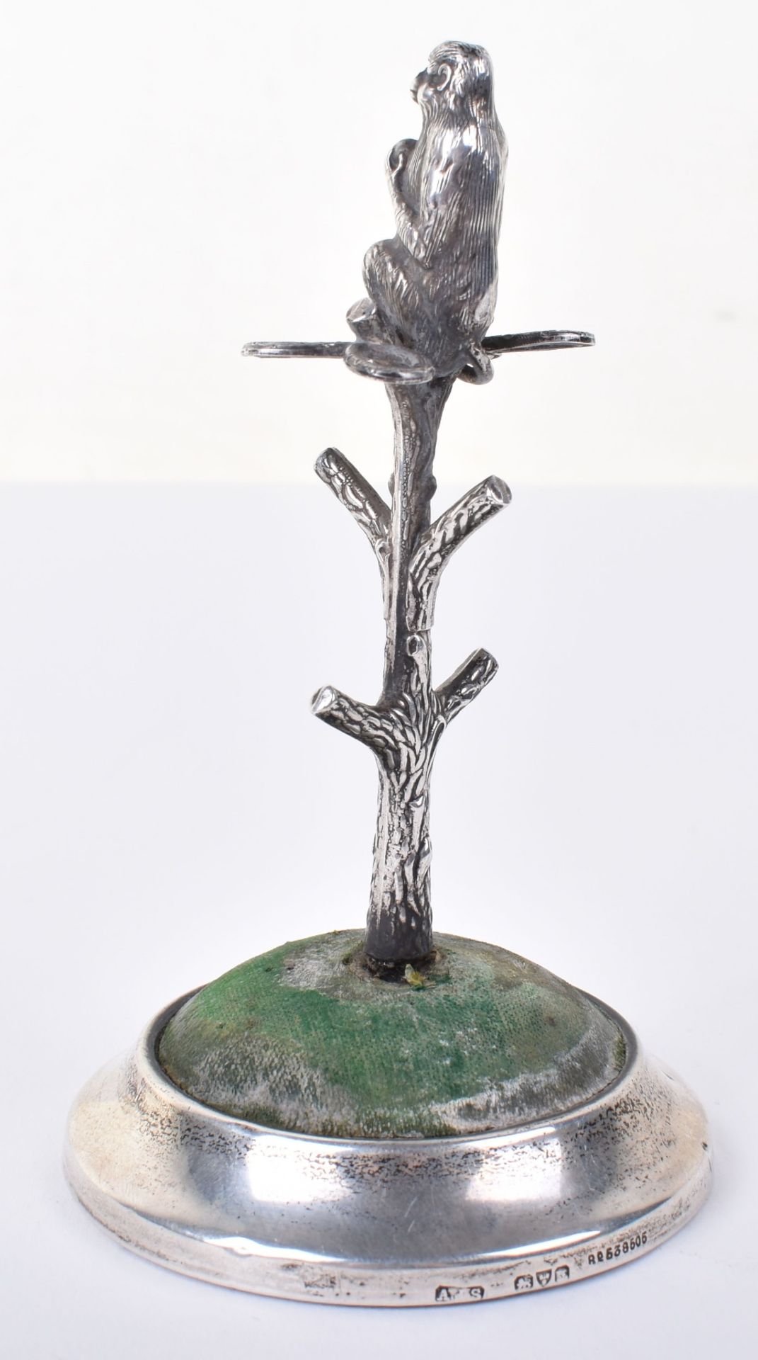 A rare early 20th century silver pin cushion and ring tree, Arthur Johnson Smith, Chester 1909 - Image 2 of 7