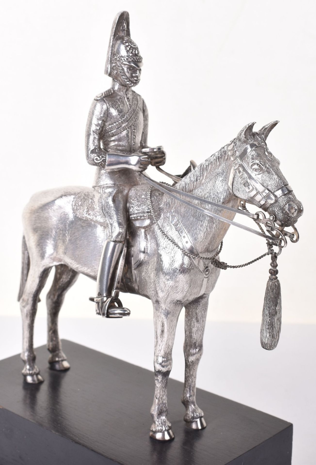 A 20th century silver model of a Royal Dragoon Guard, London 1986 - Image 3 of 7