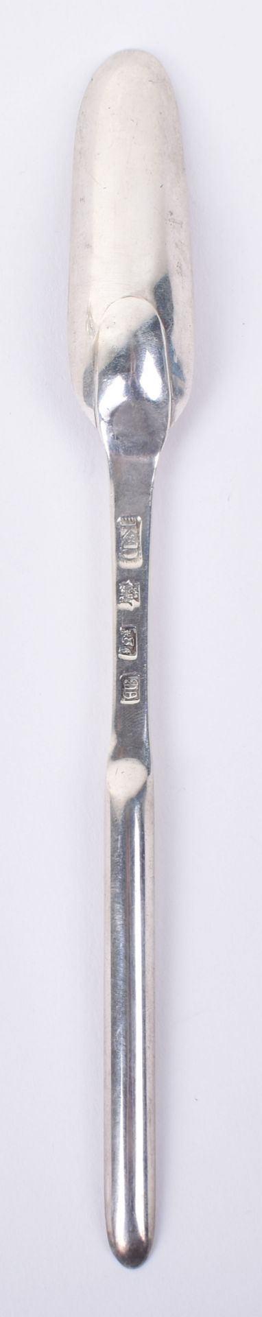 A Scottish silver marrow scoop, by Ker & Dempster, Edinburgh 1766 - Image 2 of 5