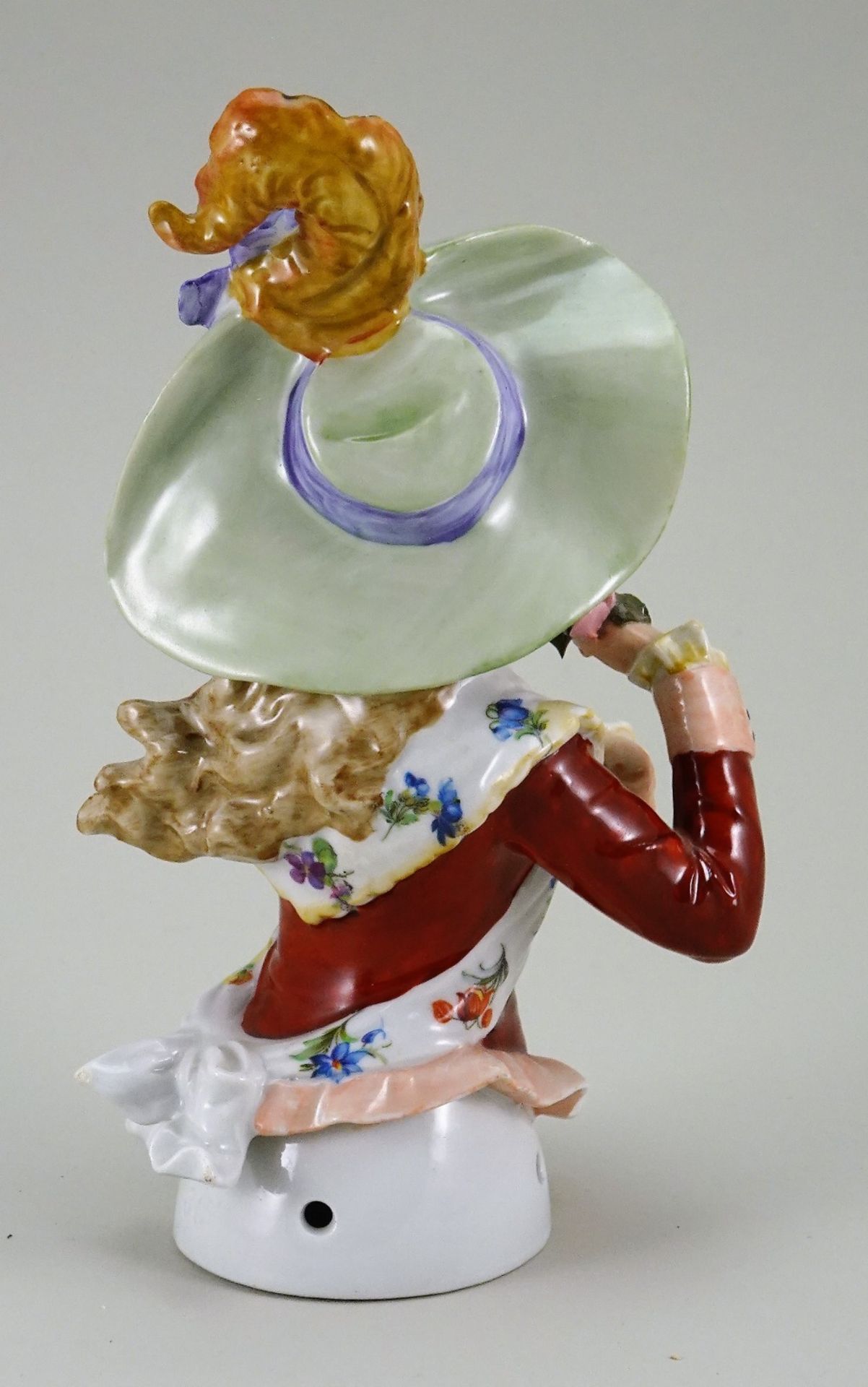Rare and large glazed china Mme mole Raymond half-doll, - Image 2 of 2