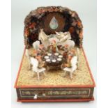 Extremely rare Zinner & Sohn Snow White and the seven dwarfs mechanical music automata, German circa