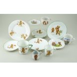 Twelve pieces of assorted transfer printed Teddy Bear china,