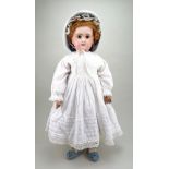Tete Jumeau bisque head Bebe doll, size 12, French circa 1890,