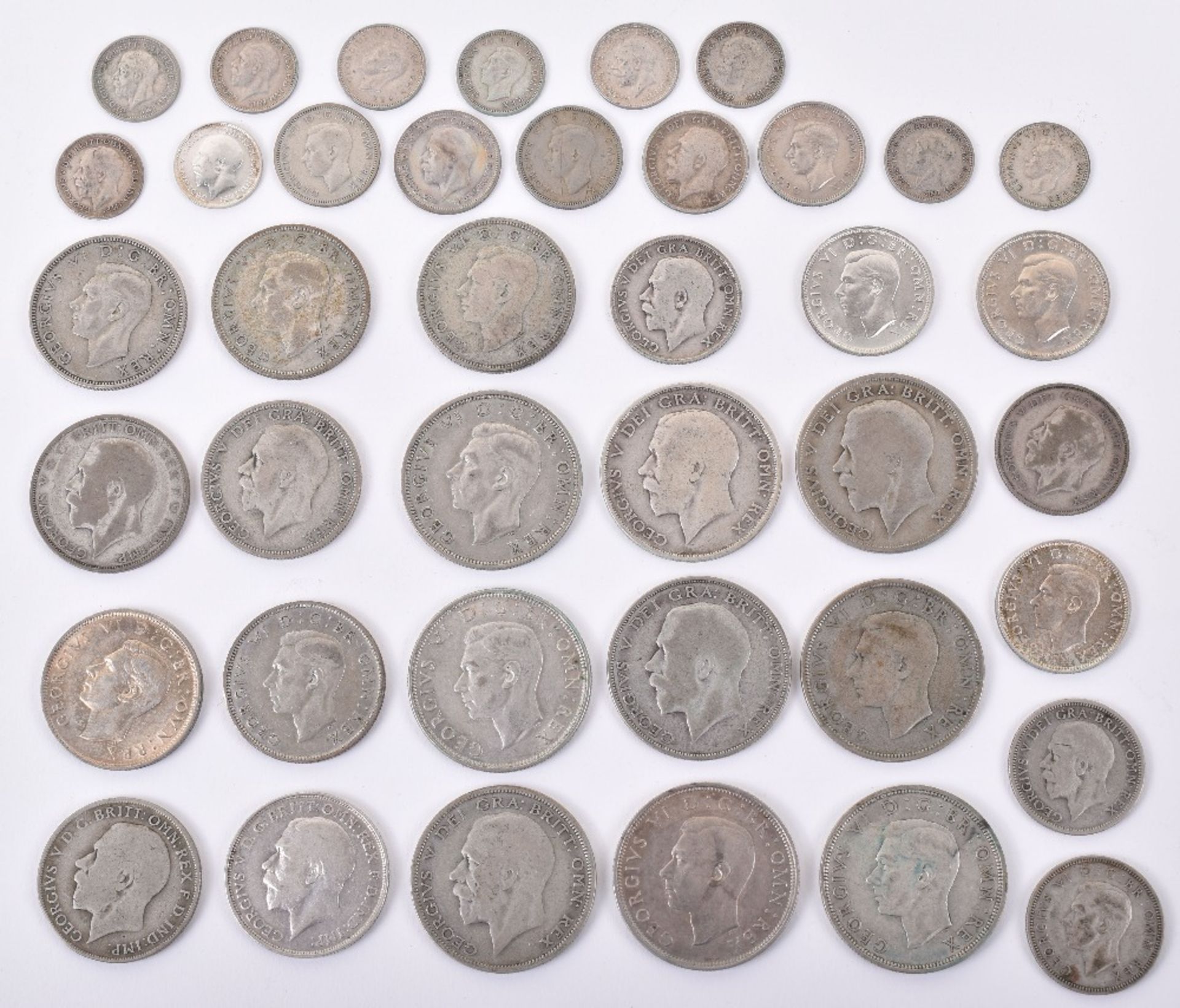 A selection of mainly pre 1947 British coinage - Image 2 of 2