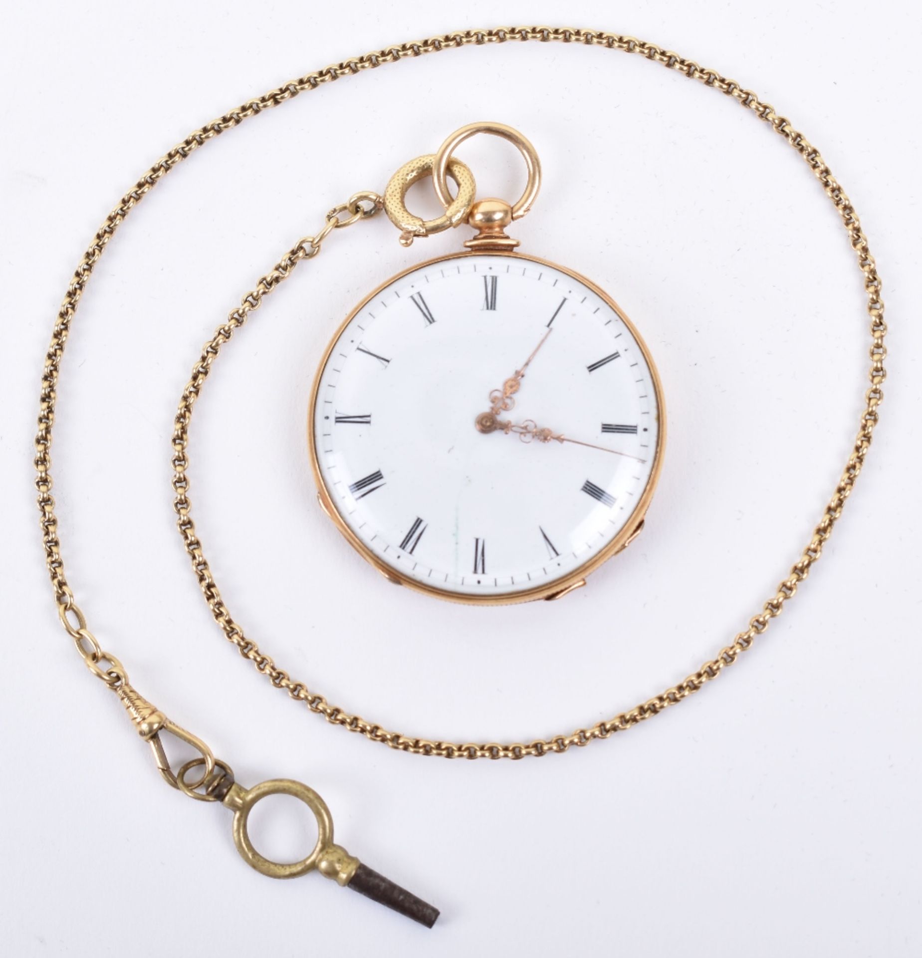 A fine and early Patek, Geneva 18ct (unmarked) gold pocket watch