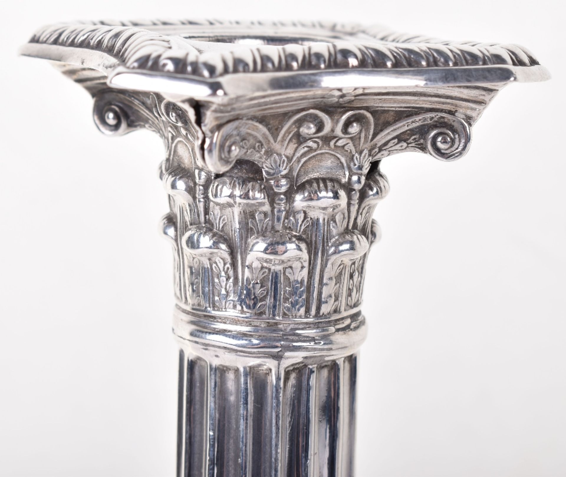 A pair of early George III silver candlesticks, by Eric Romer, London 1766 - Image 7 of 9