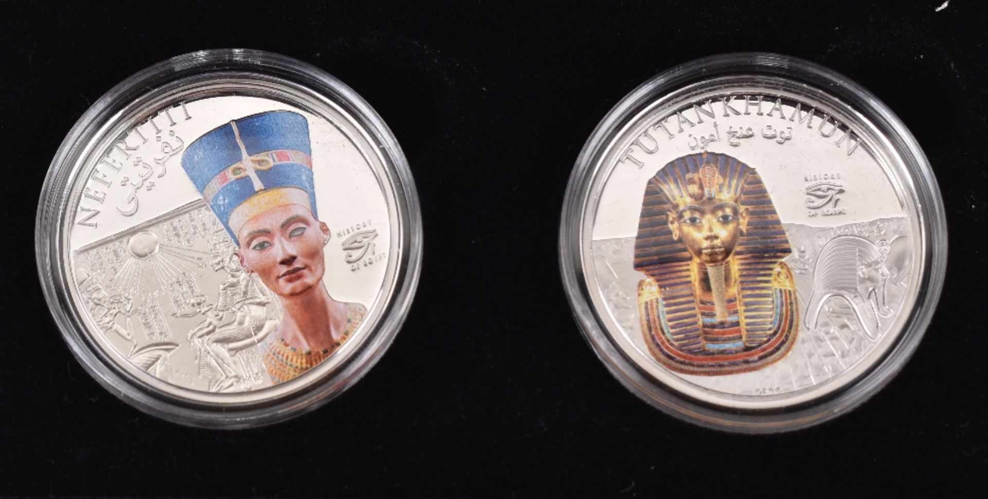 A set of two History of Ancient Egypt Five Dollars Cook Island coins - Image 2 of 3