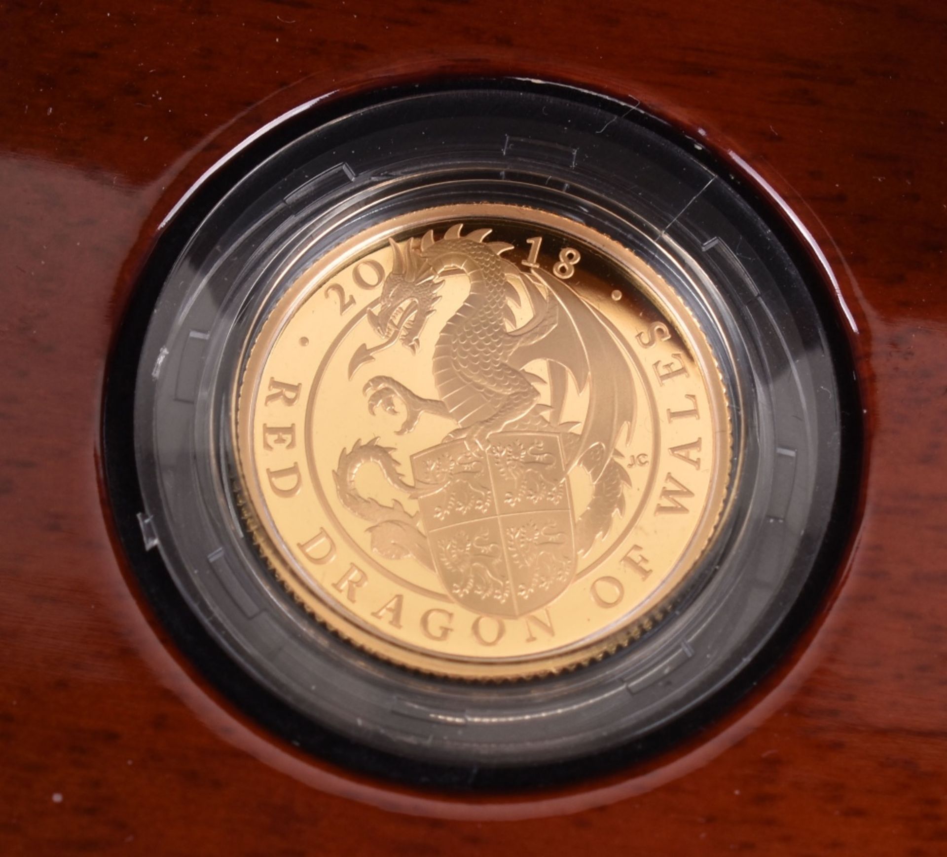 The Queen’s Beasts, The Red Dragon of Wales, .999 fine gold, 2017 Proof Coin - Image 2 of 3