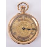 A ladies 18ct gold pocket watch