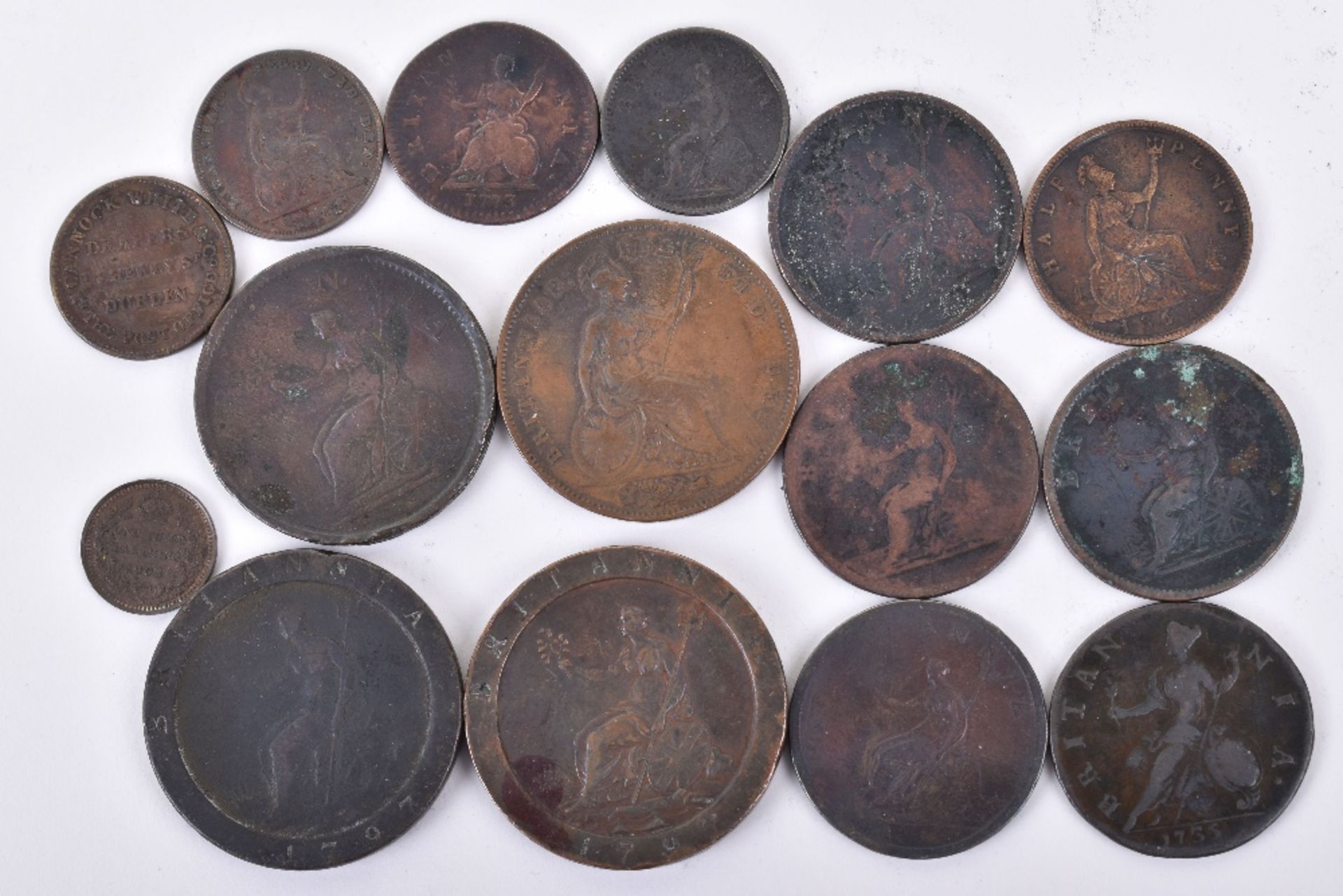 A selection of 18th and 19th century copper coinage - Image 2 of 2