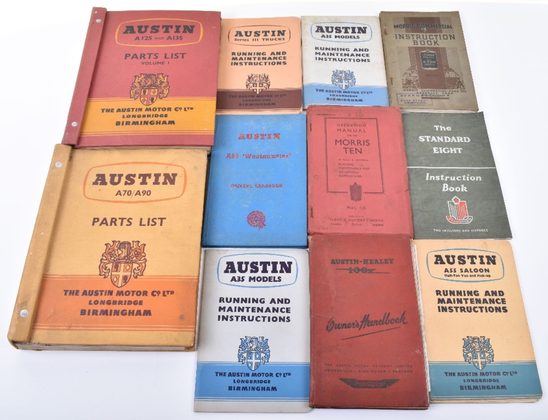 Three boxes of vintage car handbooks mainly Austin and Ford, manual and instructions - Image 5 of 6