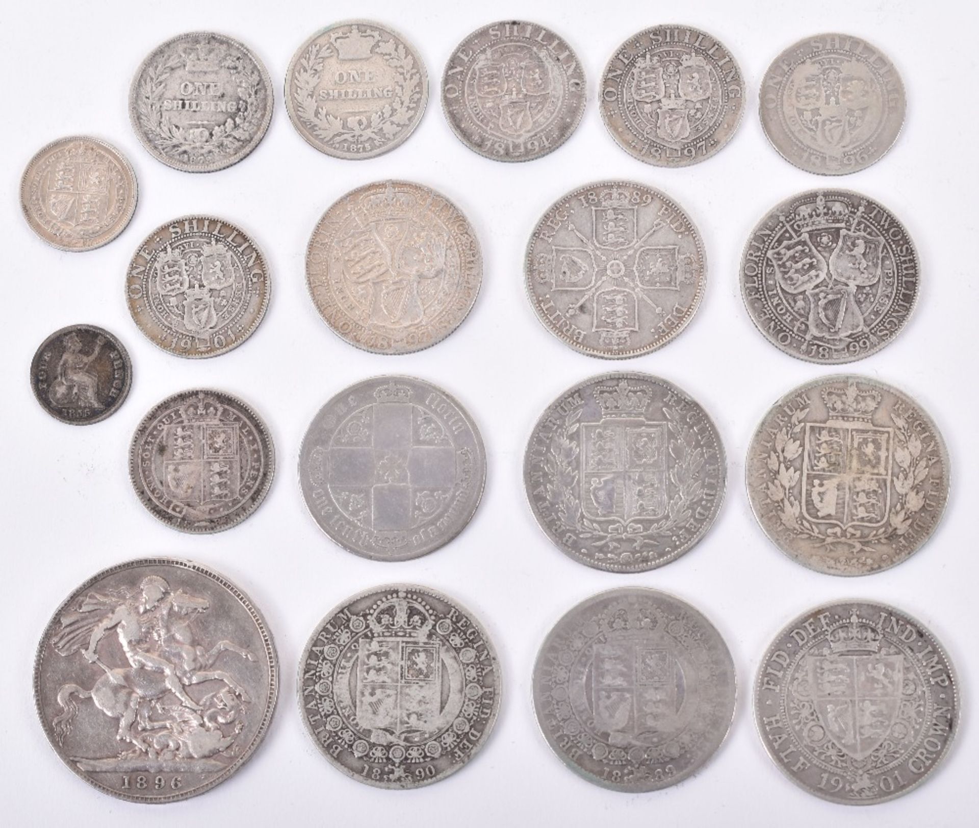 A selection of Victoria silver coins - Image 2 of 2