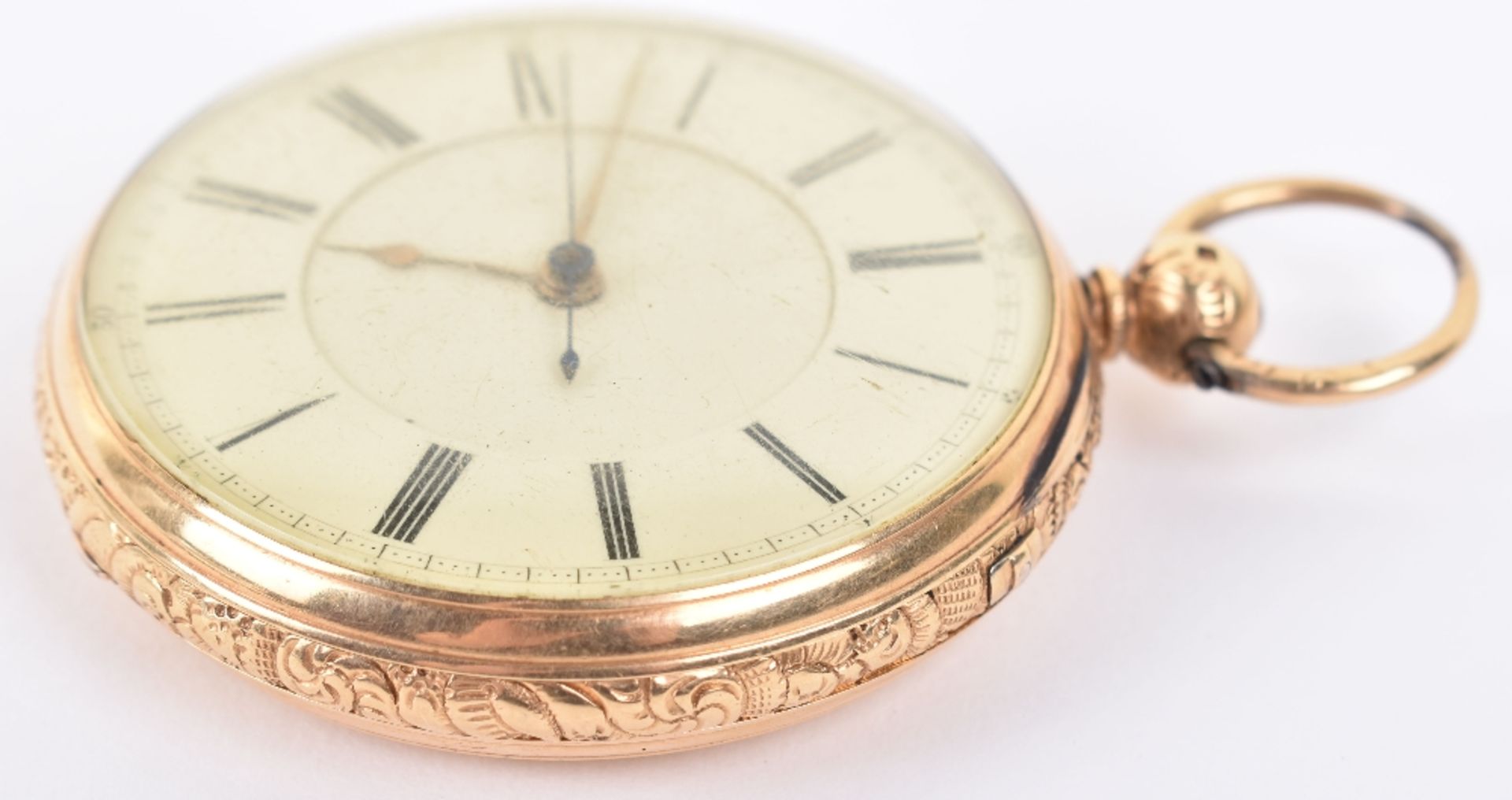 A late Victorian 18ct gold half hunter pocket watch, Sheffield 1900 - Image 9 of 9