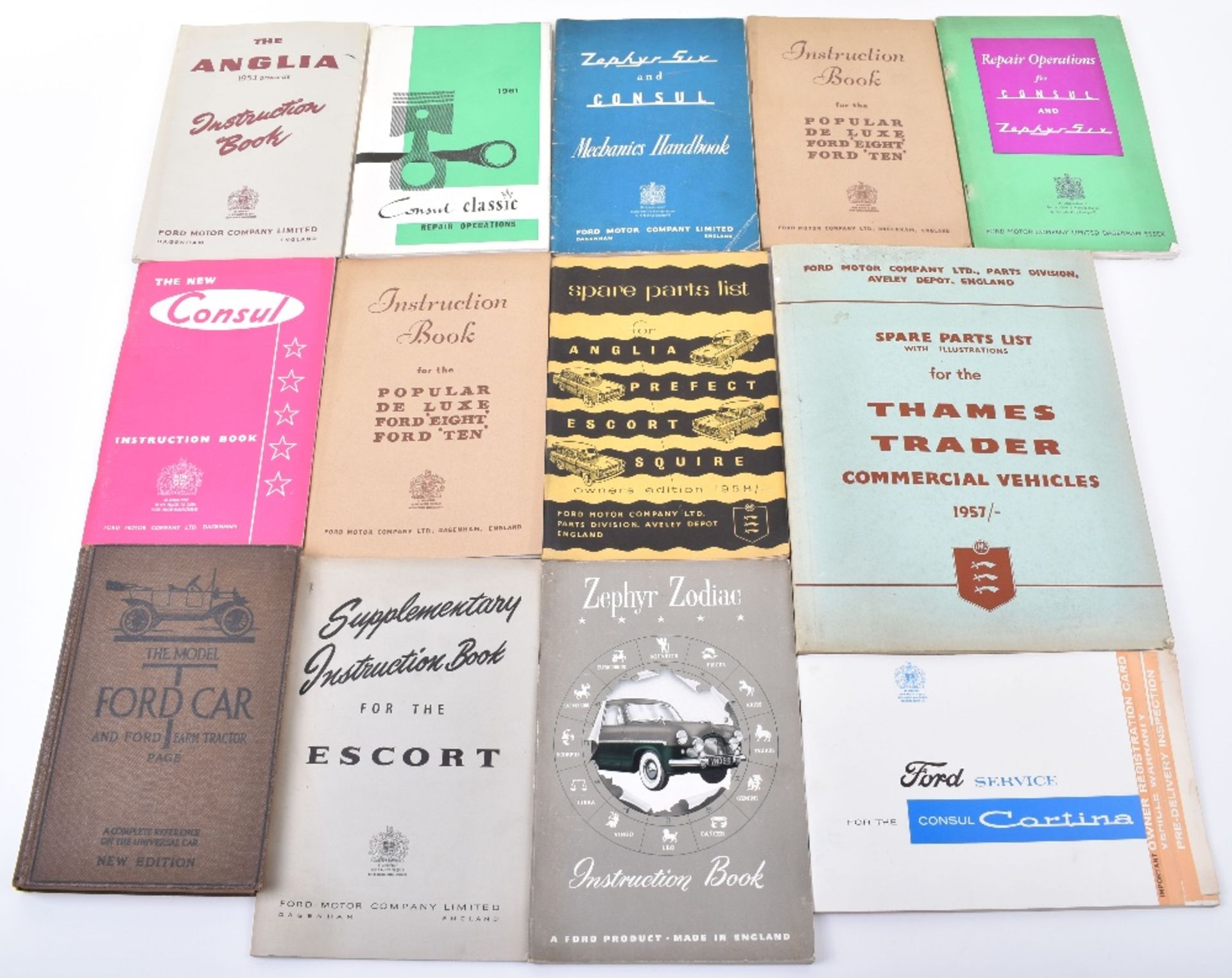 Three boxes of vintage car handbooks mainly Austin and Ford, manual and instructions - Image 3 of 6