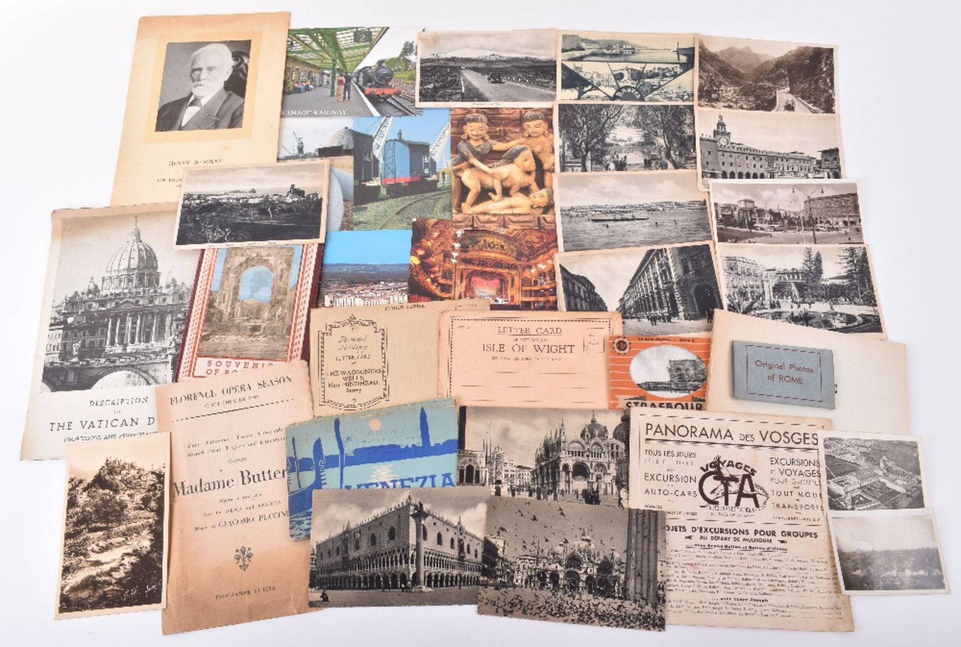 A number of assorted postcards