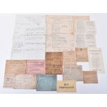 Selection of Great War Ephemera