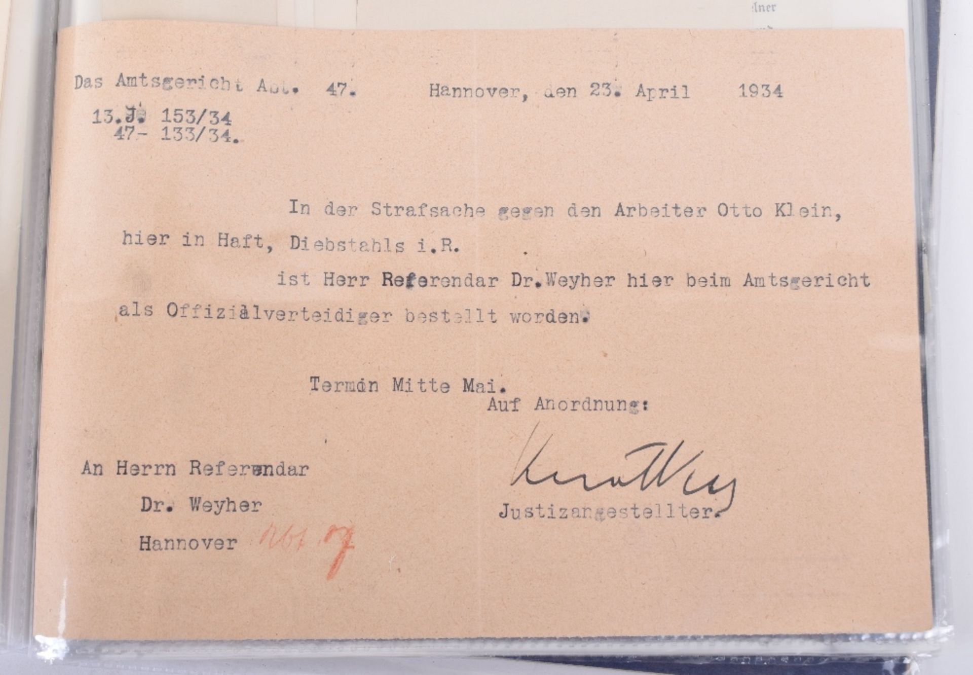 Important and Unusually Comprehensive Document Grouping to a German Lawyer Herr Herbert Weyher, with - Image 12 of 25