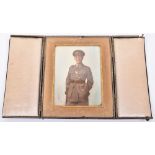 Superb Large Portrait of WW1 Officer of the Lancashire Fusiliers