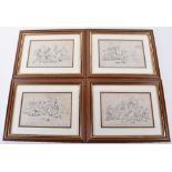 4x Framed and Glazed Etched Plates Battle of Waterloo Interest