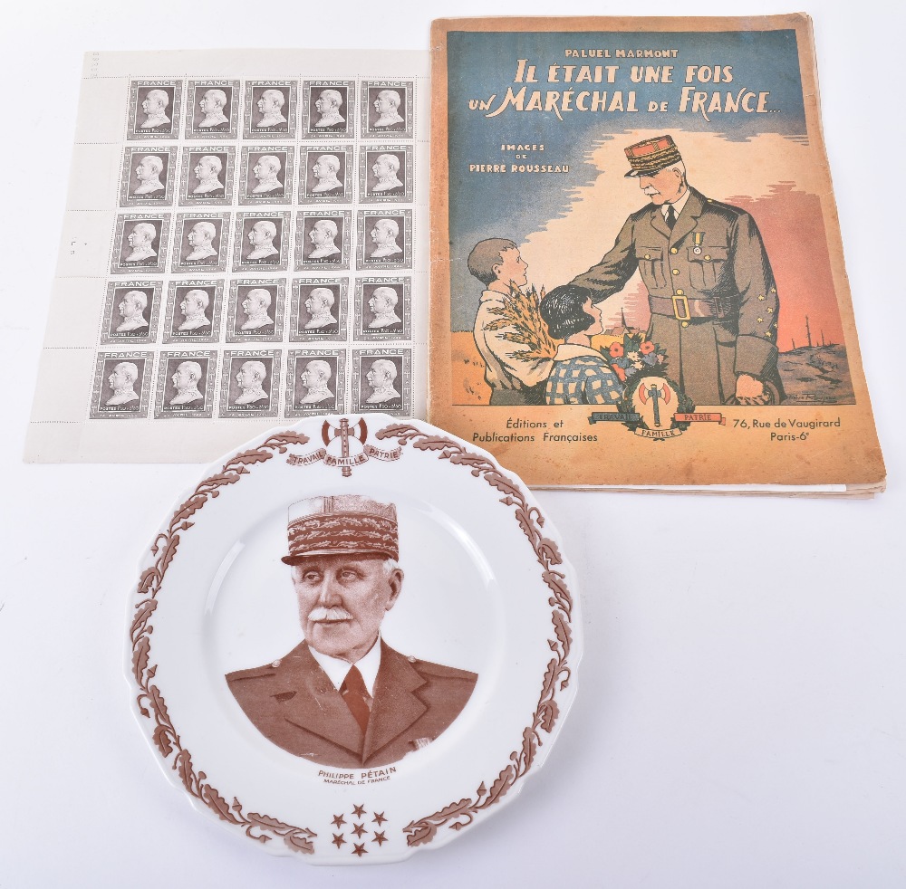 Grouping of Ephemera Relating to Vichy French Leader Marshal Petain