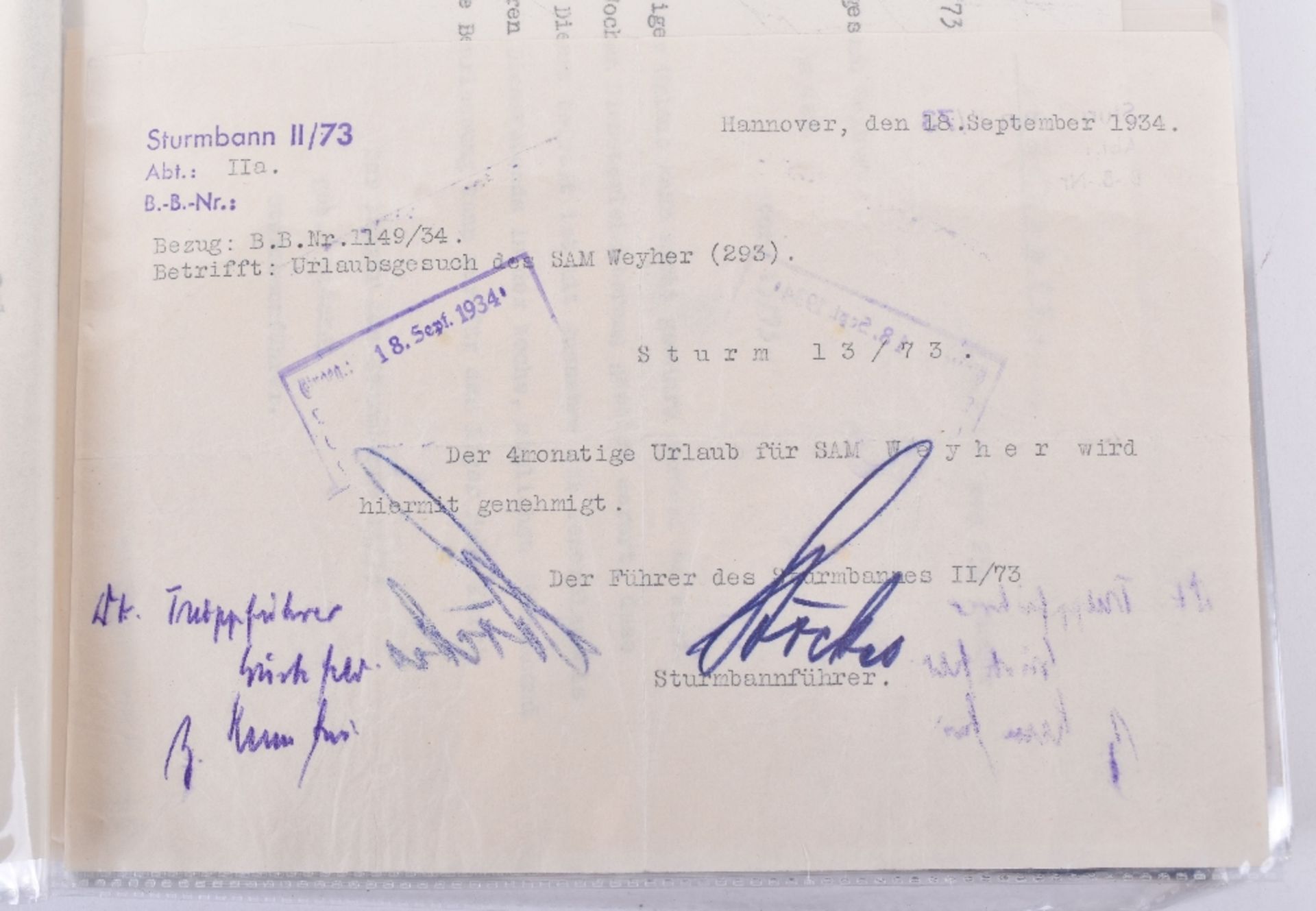 Important and Unusually Comprehensive Document Grouping to a German Lawyer Herr Herbert Weyher, with - Image 3 of 25