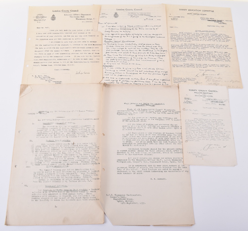 Important and Historic Collection Covering the London County Council Wartime Evacuation of School Ch - Image 4 of 6