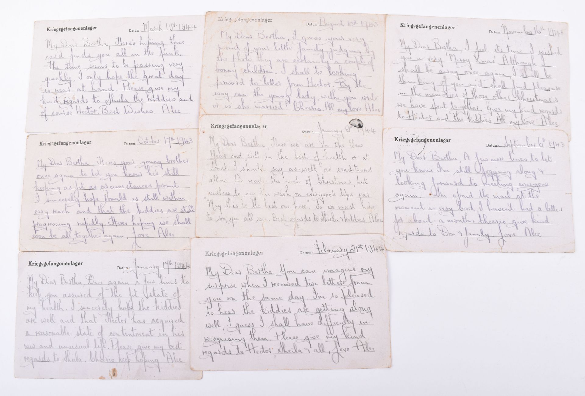 Prisoner of War Letters from a British Lance Corporal Imprisoned from 1940 to 1945, Alec Blakeman, O - Image 2 of 4