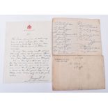 Selection of Handwritten Letters from WW1