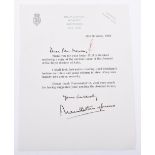 Mountbatten of Burma, Autographed letter