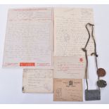 Small WW2 Letter Grouping of Rifleman A S Trapnell Captured at Dunkirk