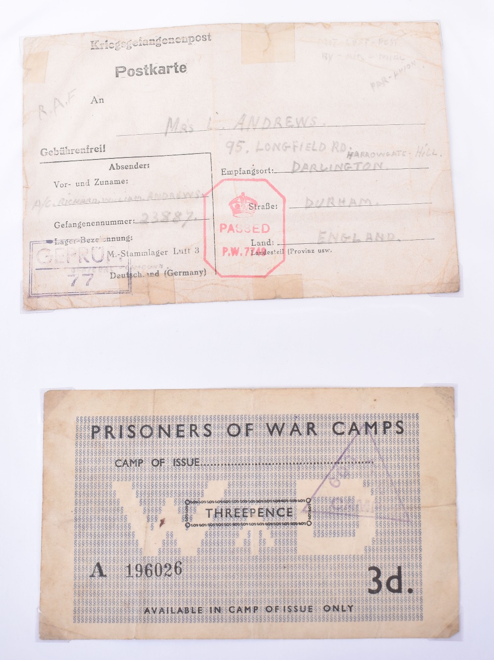 Large Folder of Mixed WW2 Military Ephemera - Image 7 of 25