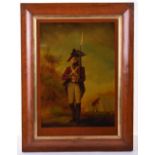 Framed Reverse Print on Glass of a Georgian Period British Foot Soldier