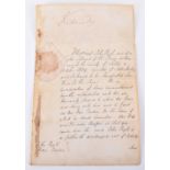 Queen Victoria Signed Free Pardon Granted to a Horse Thief John Pugh