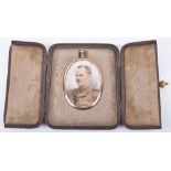 Finely Executed Memorial Portrait Miniature of an Officer Serving with the New Zealand Forces Killed