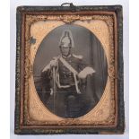 Early Victorian Ambrotype Photograph of a Yeomanry Officer