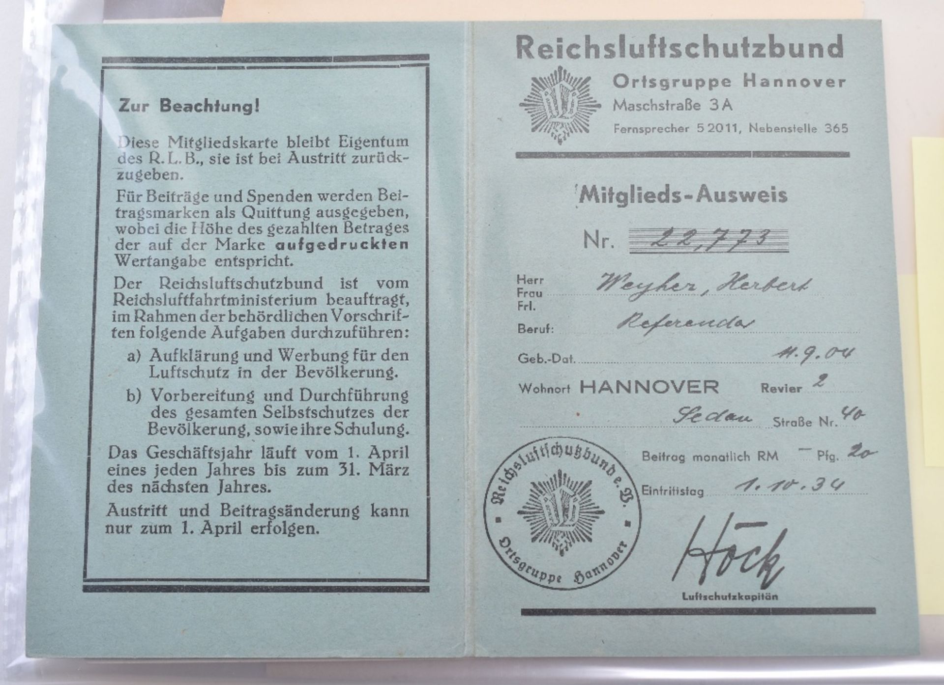 Important and Unusually Comprehensive Document Grouping to a German Lawyer Herr Herbert Weyher, with - Image 18 of 25