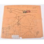 WW2 Map of Rhine Crossing Interest,