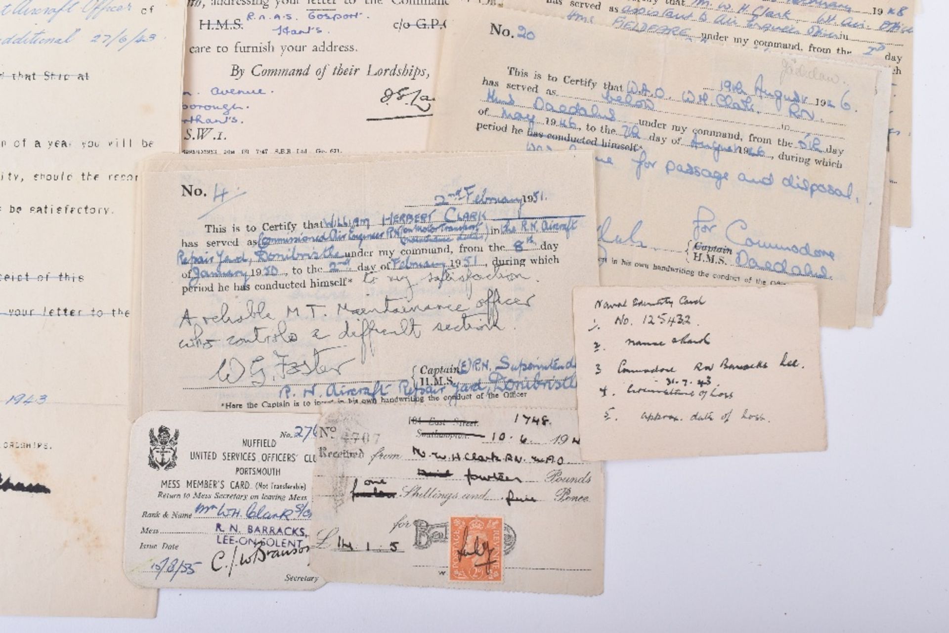 Paperwork Grouping of Air Engineer William Herbert Clark Royal Navy - Image 8 of 10