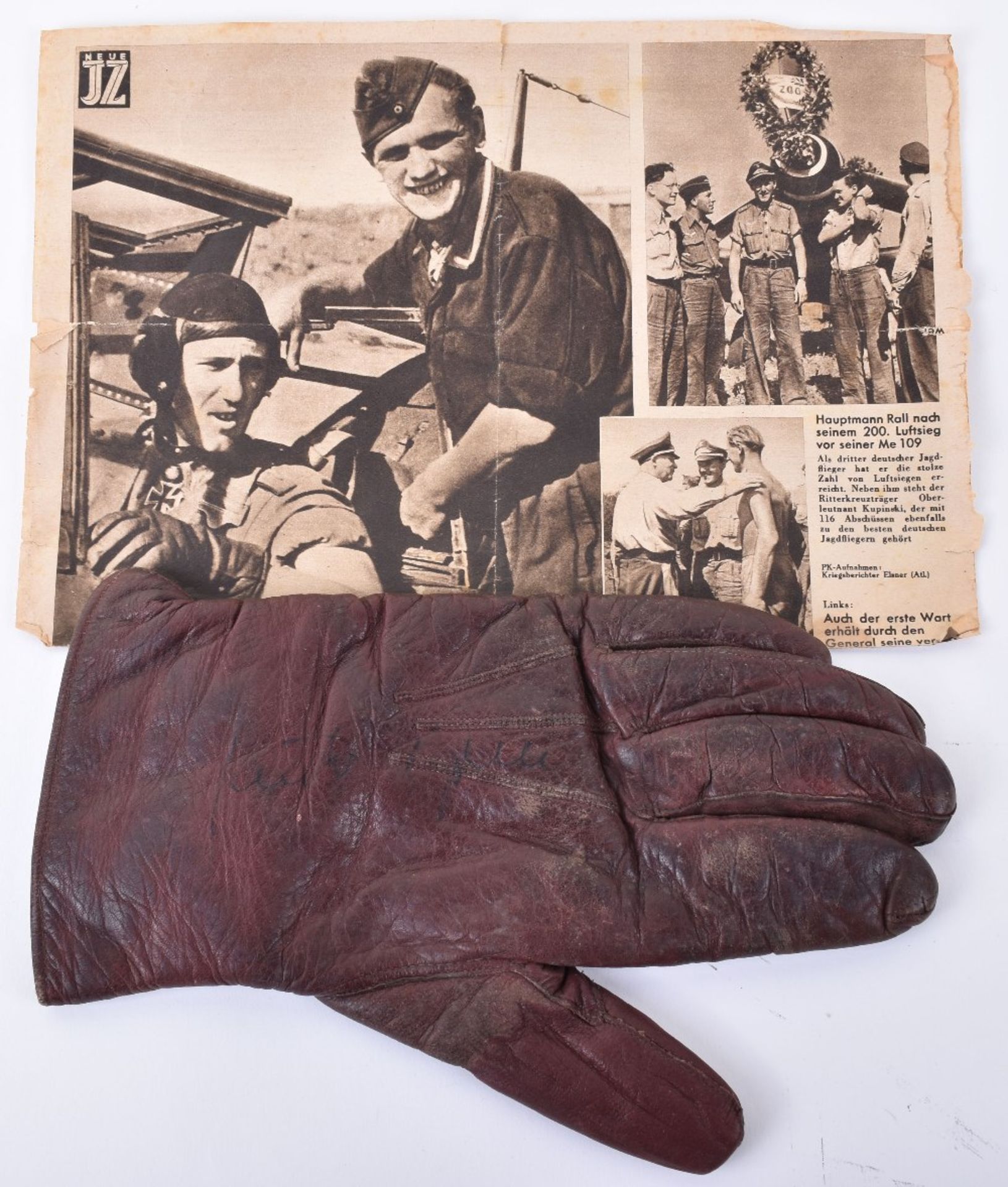 Luftwaffe Flying Glove Belonging to Fighter Ace Gunther Rall