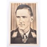 Autographed WW2 Hoffman Postcard of Gunther Rall