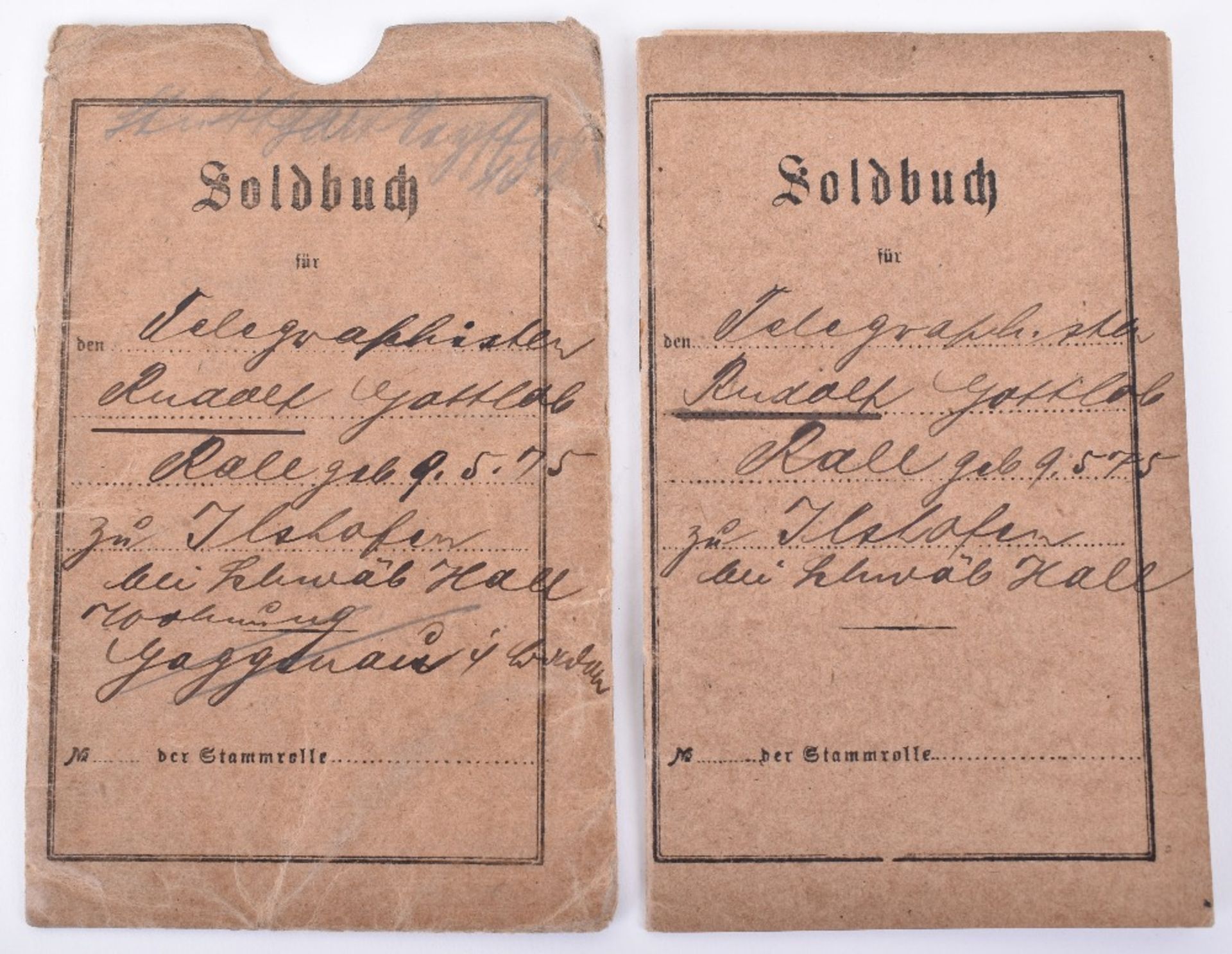 WW1 Soldbuch and Militarpass of Gunther Rall’s Father Rudolf Gottlob Rall - Image 2 of 7