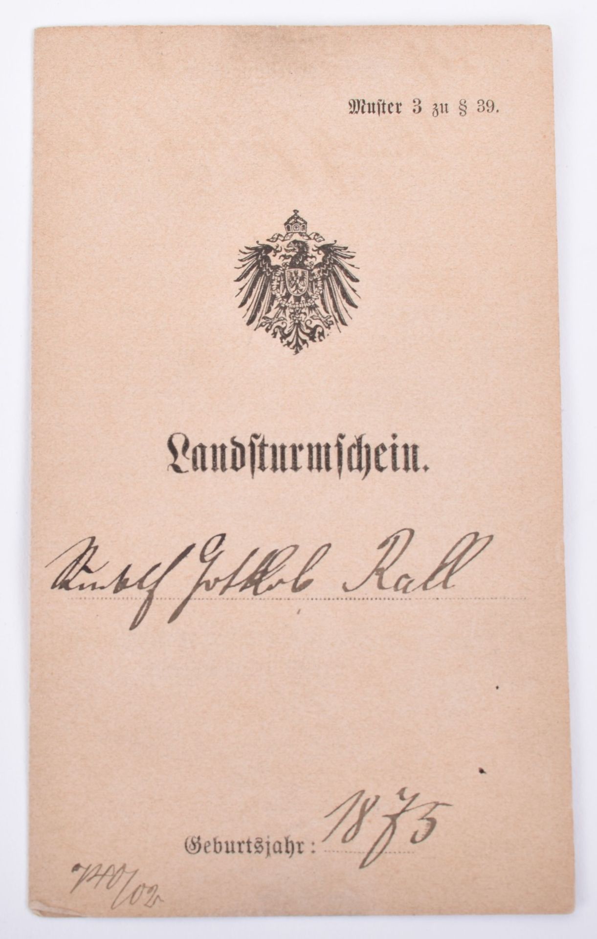 WW1 Soldbuch and Militarpass of Gunther Rall’s Father Rudolf Gottlob Rall - Image 4 of 7