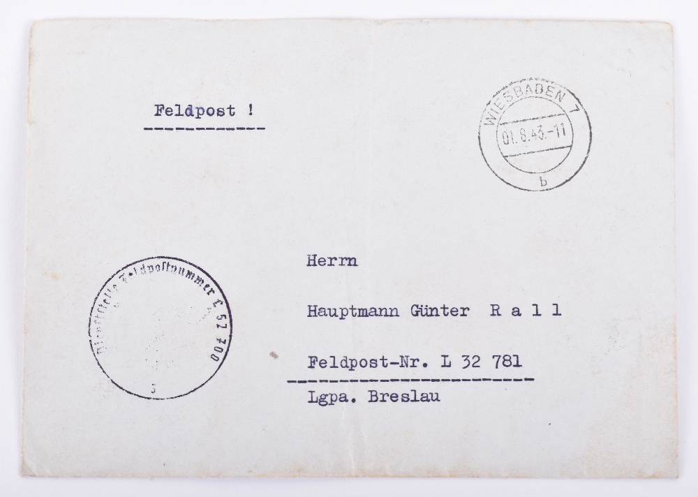 Personal Letter from Luftwaffe Fighter Ace Hermann Graf to Gunther Rall - Image 5 of 6