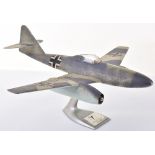 Fine Quality German Made Metal Model of Messerschmitt Me-262 Fighter Aircraft Given to Gunther Rall