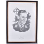 Signed Print of Luftwaffe Fighter Ace Gunther Rall