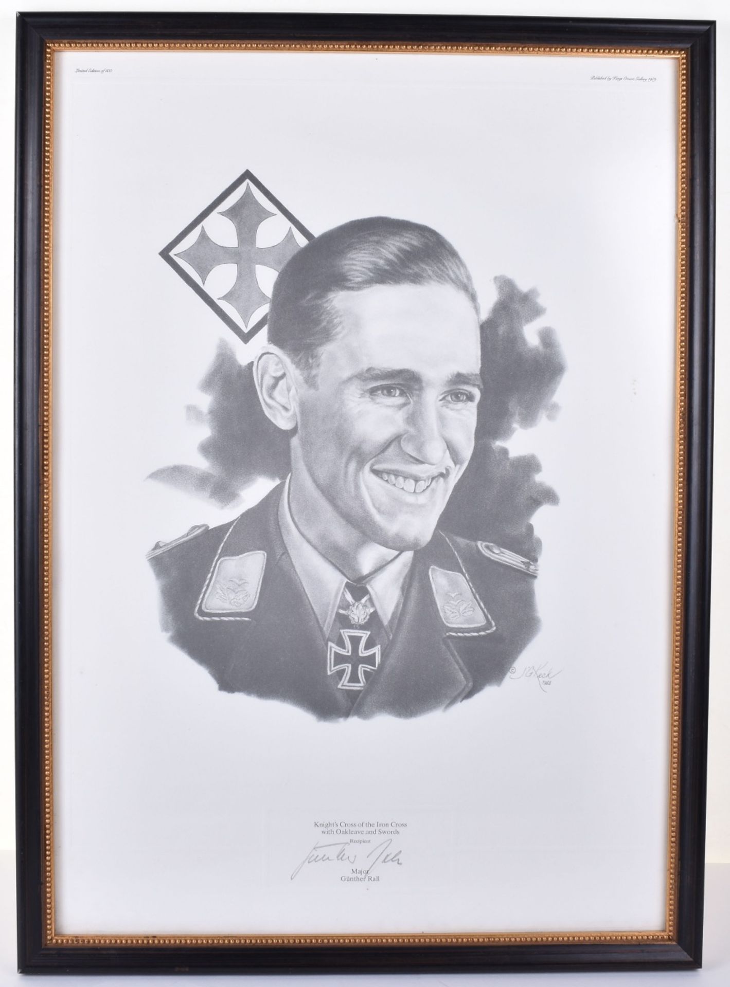 Signed Print of Luftwaffe Fighter Ace Gunther Rall