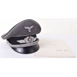 Luftwaffe Fighter Pilot Gunther Rall Officers Peaked Cap